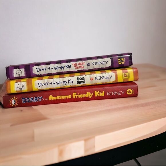 3 Diary of Wimpy kid & awesome kid hardback excellent condition! - Picture 1 of 14